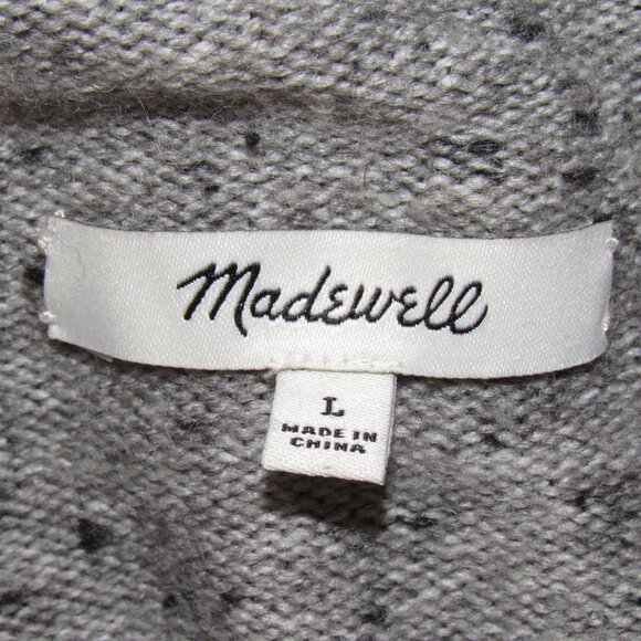 Madewell Gray Donegal Whitworth Mockneck Sweater Knit Women's L Large - Picture 8 of 8